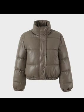 Leather Puffer Jacket
